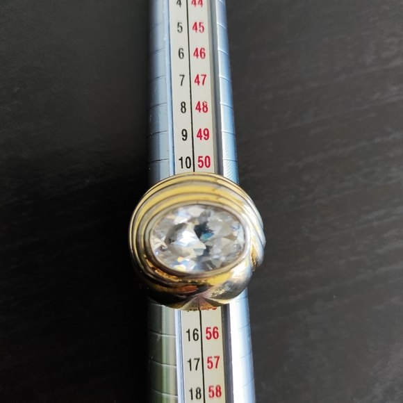 Vintage 14k G.E. ESPO Joseph Esposito Clear CZ size 6.6 - Picture 10 of 13